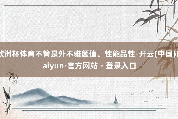 欧洲杯体育不管是外不雅颜值、性能品性-开云(中国)Kaiyun·官方网站 - 登录入口