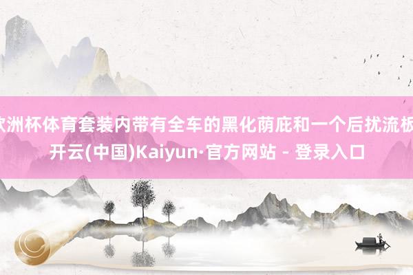 欧洲杯体育套装内带有全车的黑化荫庇和一个后扰流板-开云(中国)Kaiyun·官方网站 - 登录入口
