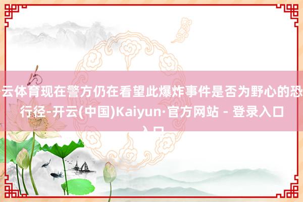 开云体育现在警方仍在看望此爆炸事件是否为野心的恐怖行径-开云(中国)Kaiyun·官方网站 - 登录入口