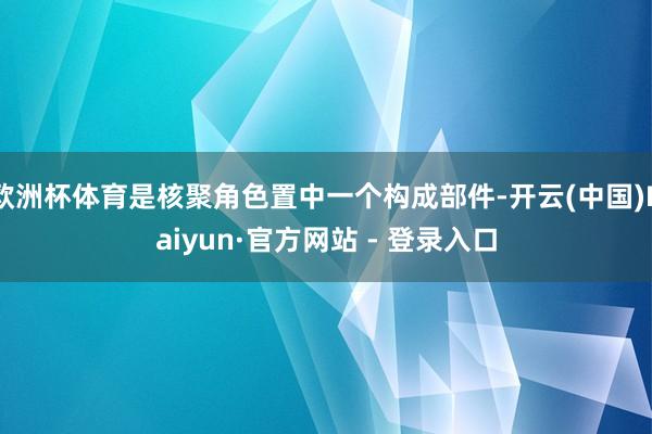 欧洲杯体育是核聚角色置中一个构成部件-开云(中国)Kaiyun·官方网站 - 登录入口