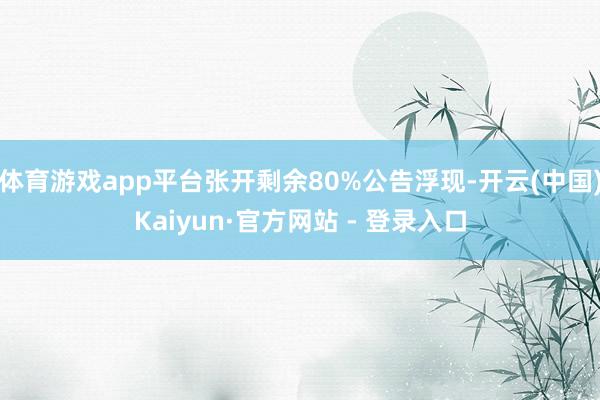 体育游戏app平台张开剩余80%公告浮现-开云(中国)Kaiyun·官方网站 - 登录入口