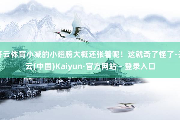 开云体育小减的小翅膀大概还张着呢!这就奇了怪了-开云(中国)Kaiyun·官方网站 - 登录入口