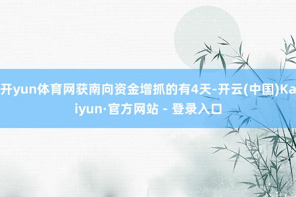 开yun体育网获南向资金增抓的有4天-开云(中国)Kaiyun·官方网站 - 登录入口