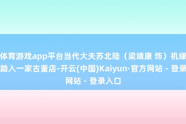 体育游戏app平台当代大夫苏北陆（梁靖康 饰）机缘恰巧踏入一家古董店-开云(中国)Kaiyun·官方网站 - 登录入口