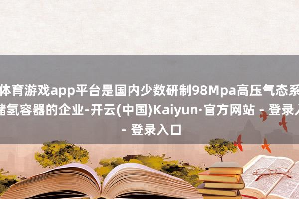 体育游戏app平台是国内少数研制98Mpa高压气态系列储氢容器的企业-开云(中国)Kaiyun·官方网站 - 登录入口